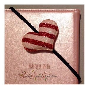 Candy cane heart headband